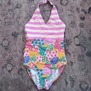 Hanna Andersson Girls Swim Halter Swimsuit